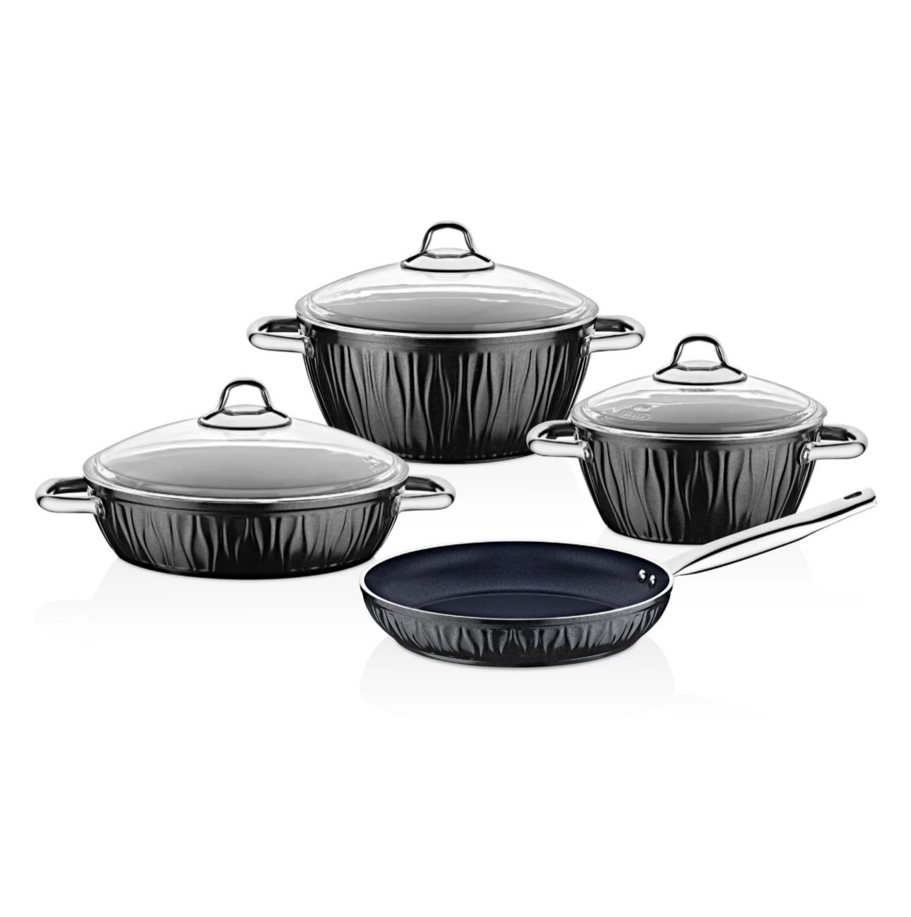 FALEZ MARKİZ 7 PRÇ TENCERE TK SİYAH